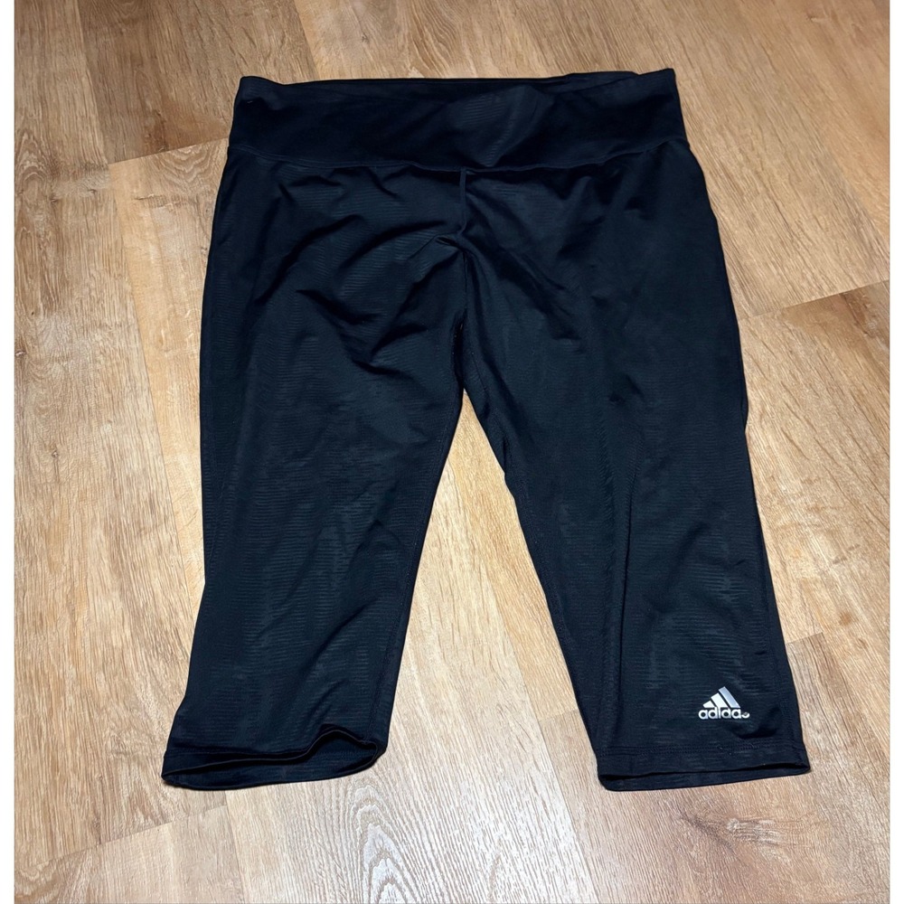 Adidas - Climalite Mid-Rise Capri Leggings - Black‎ - Women's XL